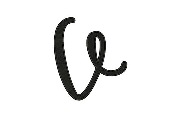 Alphabet V: A Versatile Embroidery Design