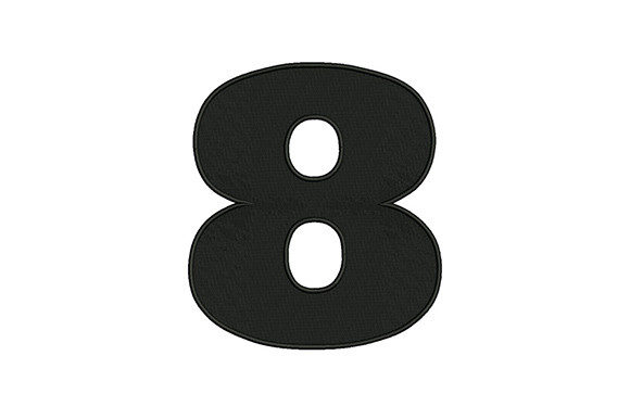 Bold Number 8: A Versatile Embroidery Design