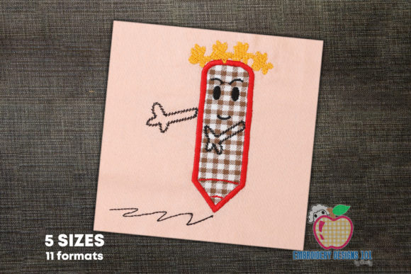 Charming Cute Pencil Cartoon with Line Design