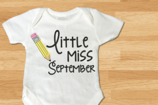 Charming Little Miss September Pencil Applique