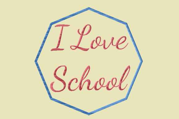 I Love School: A Charming Back-to-School Embroidery Design