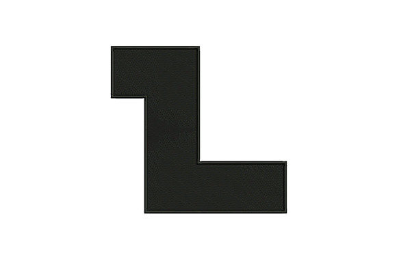 Letter L: A Simple Blackwork Embroidery Design