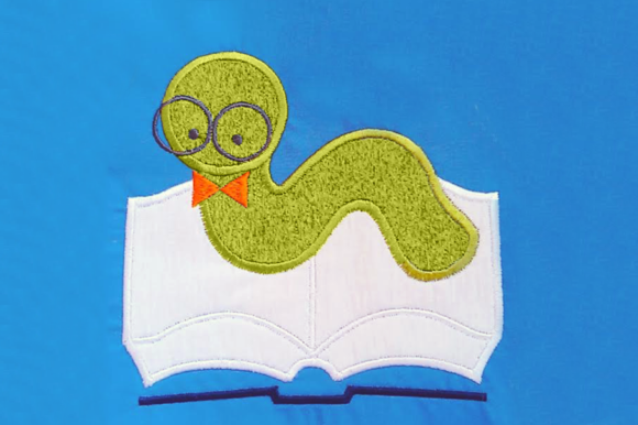Nerdy Bookworm Applique for Boutique Apparel