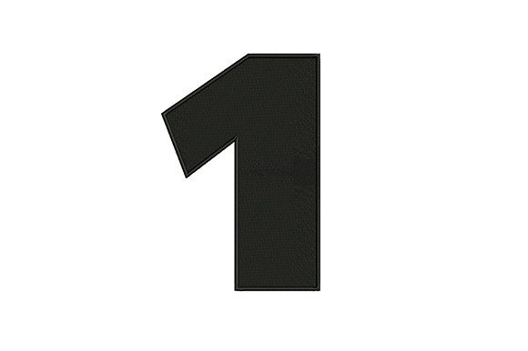 Number 1: A Versatile Embroidery Design