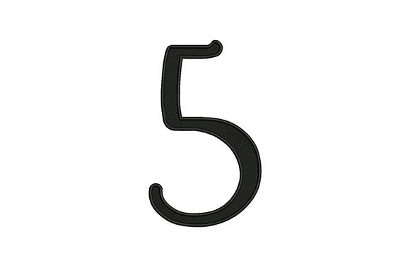 Number 5: A Charming Addition to Your Embroidery Collection