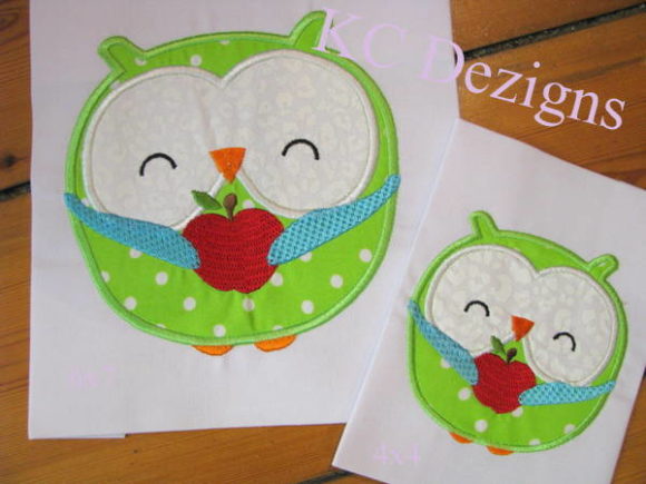 Owl Holding Apple: Back to School Embroidery Review