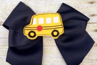 School Bus Oversized Feltie for Apparel