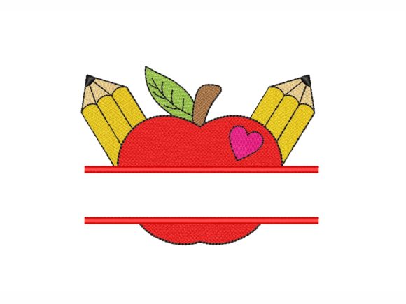 Split Apple: A Charming Addition to Your Embroidery Projects