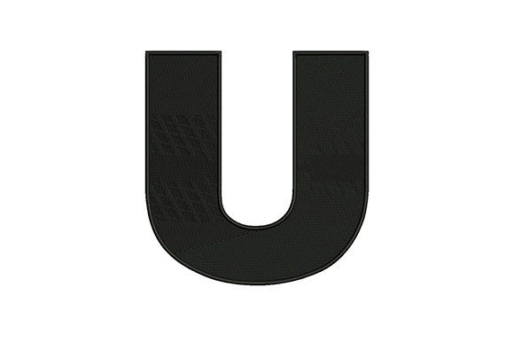 Stylish Letter U for Embroidery Projects
